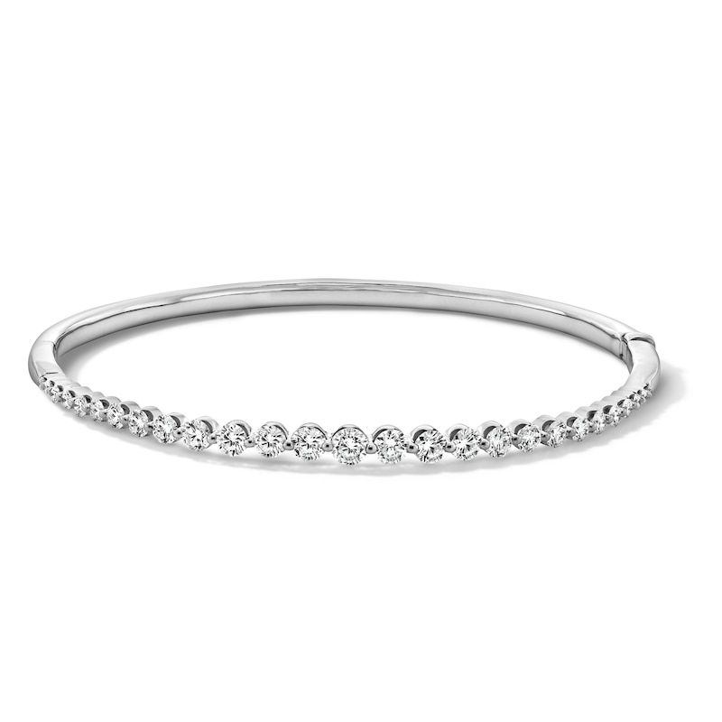 Main Image 1 of 2 CT. T.W. Certified Lab-Grown Diamond Bangle Bracelet in Sterling Silver (F/VS2)