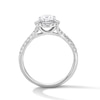 Thumbnail Image 3 of 1-3/8 CT. T.W. Oval Certified Lab-Grown Diamond Frame Ring in 14K White Gold (F/VS2)