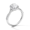 Thumbnail Image 5 of 1-3/8 CT. T.W. Oval Certified Lab-Grown Diamond Frame Ring in 14K White Gold (F/VS2)
