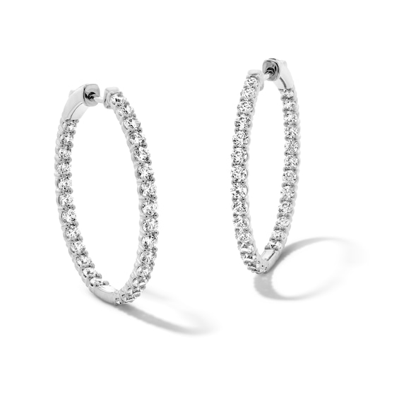 2 CT. T.w. Certified Lab-Grown Diamond Inside-Out Hoop Earrings in 10K Gold (F/Vs2