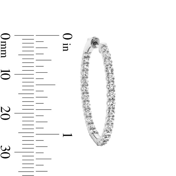 2 CT. T.w. Certified Lab-Grown Diamond Inside-Out Hoop Earrings in 10K Gold (F/Vs2