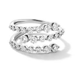 1-1/4 CT. T.W. Certified Lab-Grown Diamond Split Bypass Ring in Sterling Silver (F/VS2)