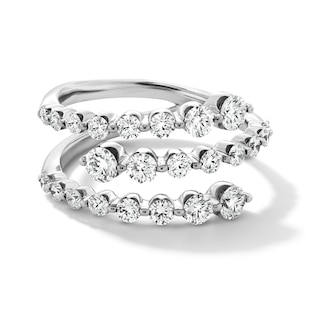 1-1/4 CT. T.W. Lab-Grown Diamond Split Bypass Ring in Sterling Silver (F/VS2)