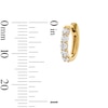 Thumbnail Image 3 of 1/2 CT. T.W. Certified Lab-Grown Diamond Five-Stone Hoop Earrings in 10K Gold (F/VS2)