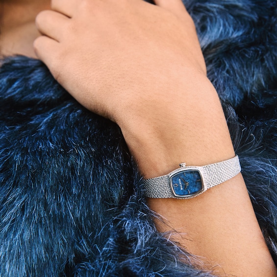 Ladiesâ Bulova Classic Goddess of Time Analog Watch with Blue Sodalite Dial (Model: 96L343)