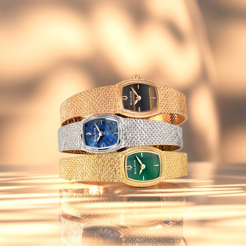 Main Image 7 of Ladies’ Bulova Classic Goddess of Time Analog Watch with Blue Sodalite Dial (Model: 96L343)
