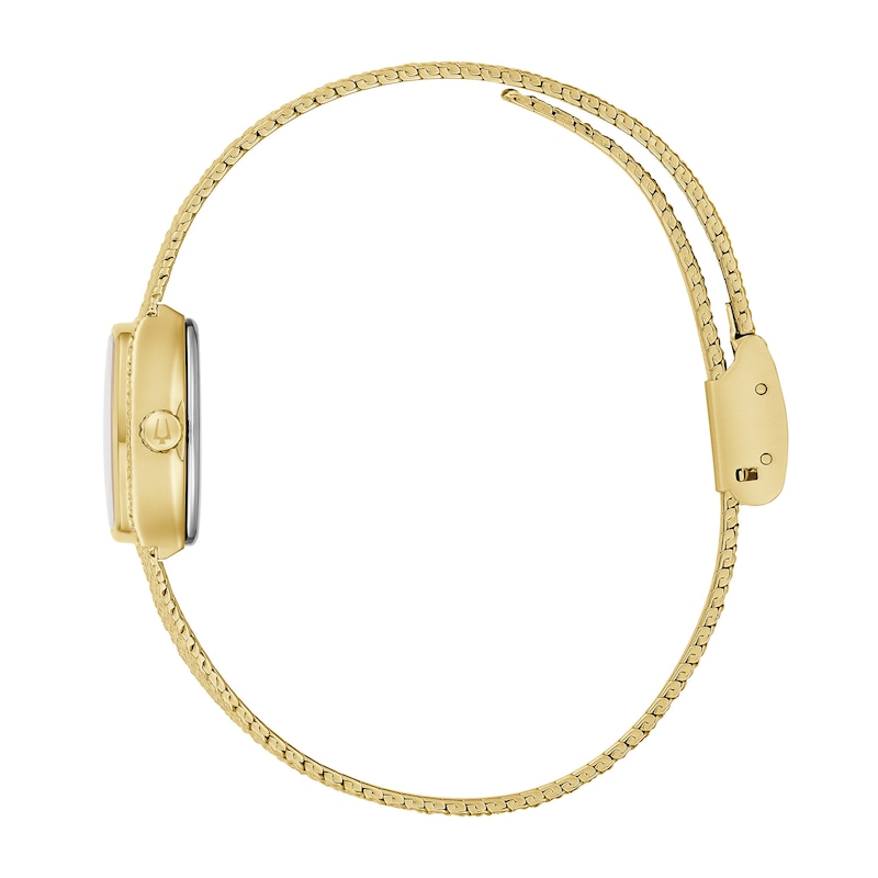 Main Image 2 of Ladies’ Bulova Classic Goddess of Time Gold-Tone IP Analog Watch with Green Malachite Dial (Model: 97L184)