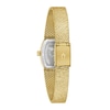 Thumbnail Image 3 of Ladies’ Bulova Classic Goddess of Time Gold-Tone IP Analog Watch with Green Malachite Dial (Model: 97L184)