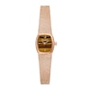 Thumbnail Image 1 of Ladies’ Bulova Classic Goddess of Time Rose-Tone IP Analog Watch with Brown Tiger’s Eye Dial (Model: 97L185)