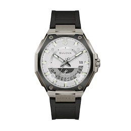 Men’s Bulova Series X Gray IP Analog Watch with White Tonneau Dial (Model: 98B457)