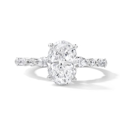 2-3/8 CT. T.W. Oval Certified Lab-Grown Diamond Engagement Ring in 14K White Gold (F/VS2)