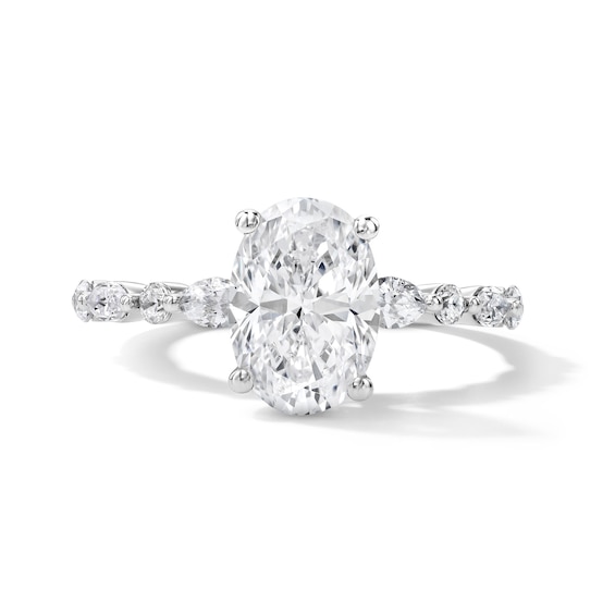 2-3/8 CT. T.w. Oval Certified Lab-Grown Diamond Engagement Ring in 14K White Gold (F/Vs2)