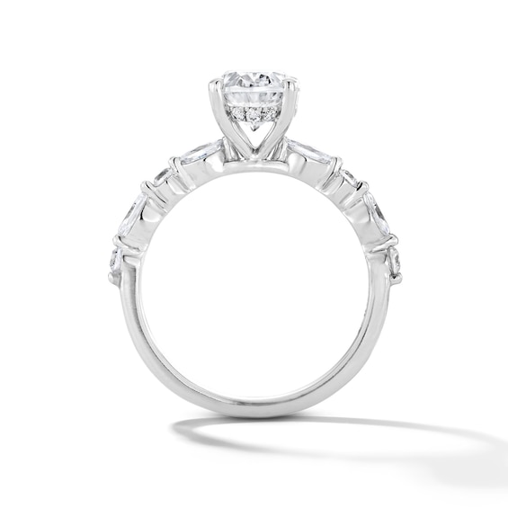 2-3/8 CT. T.w. Oval Certified Lab-Grown Diamond Engagement Ring in 14K White Gold (F/Vs2)