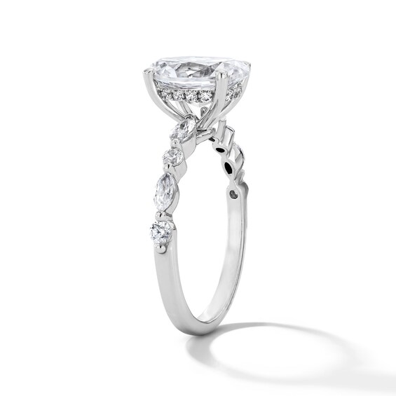 2-3/8 CT. T.w. Oval Certified Lab-Grown Diamond Engagement Ring in 14K White Gold (F/Vs2)