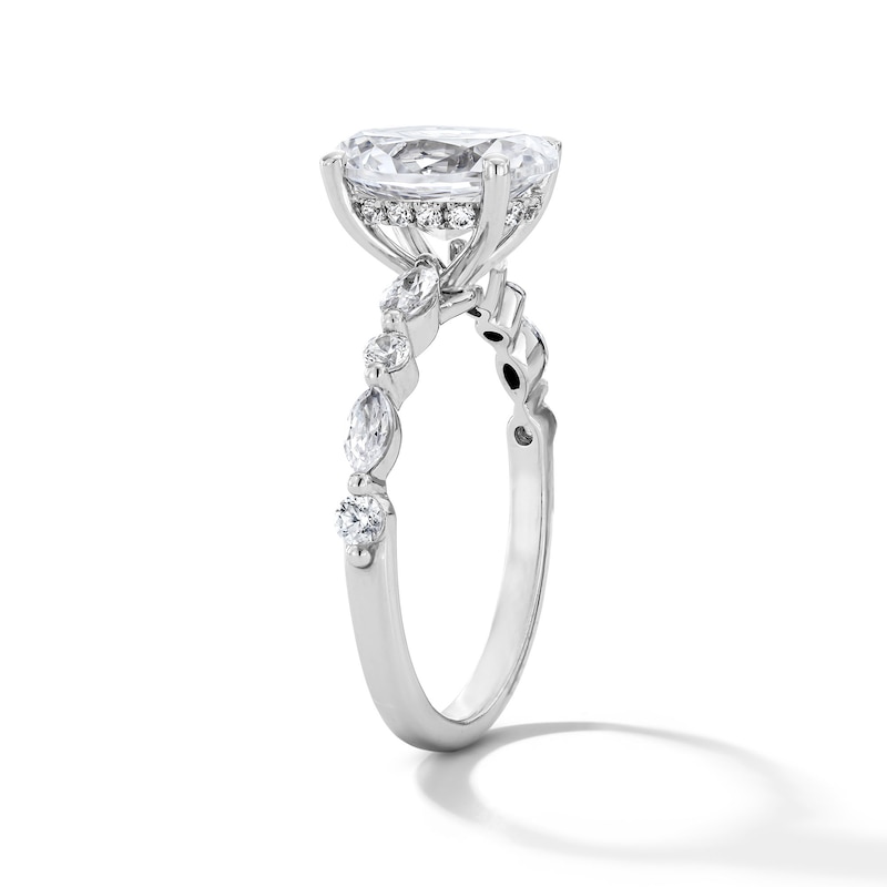 Main Image 5 of 2-3/8 CT. T.W. Oval Certified Lab-Grown Diamond Engagement Ring in 14K White Gold (F/VS2)
