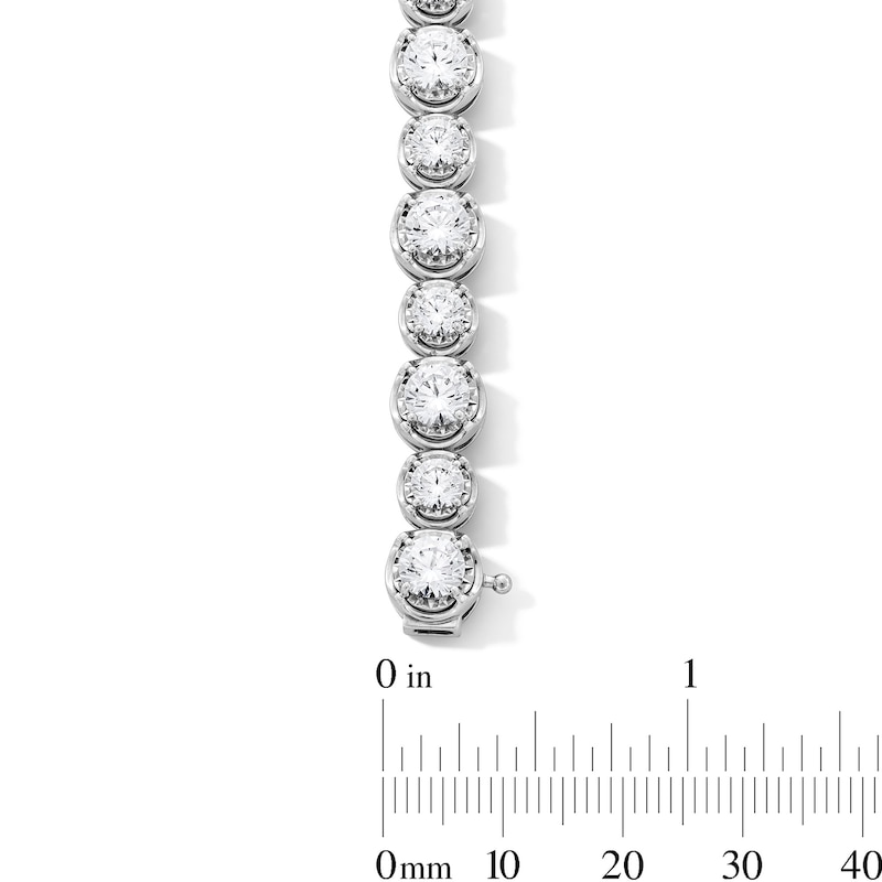 Main Image 3 of 10 CT. T.W. Certified Lab-Grown Diamond Tennis Bracelet in 10K White Gold (F/SI2)