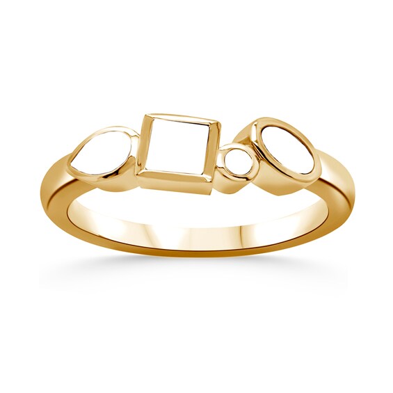 Bezel-Set Mixed-Shape Birthstone Ring (4 Stones)