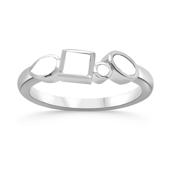 Bezel-Set Mixed-Shape Birthstone Ring (4 Stones)