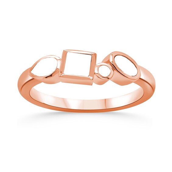 Bezel-Set Mixed-Shape Birthstone Ring (4 Stones)