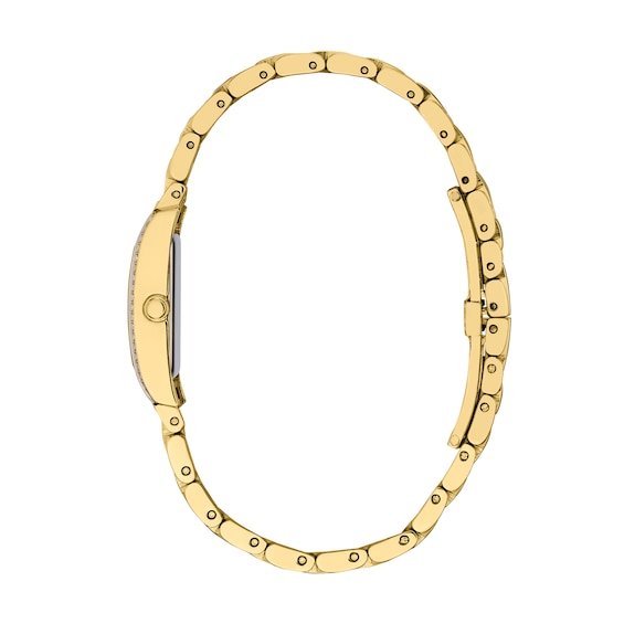 Ladiesâ Citizen Eco-DriveÂ® Palidoro Gold-Tone IP Analog Watch with Mother-of-Pearl Dial and Crystal Bezel (Model: Eg7112-59D)