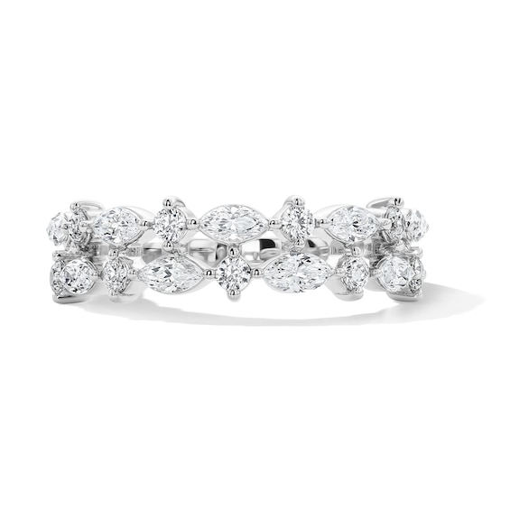 3/4 CT. T.w. Certified Lab-Grown Diamond Multi-Shape Anniversary Band in 14K White Gold (F/Vs2)