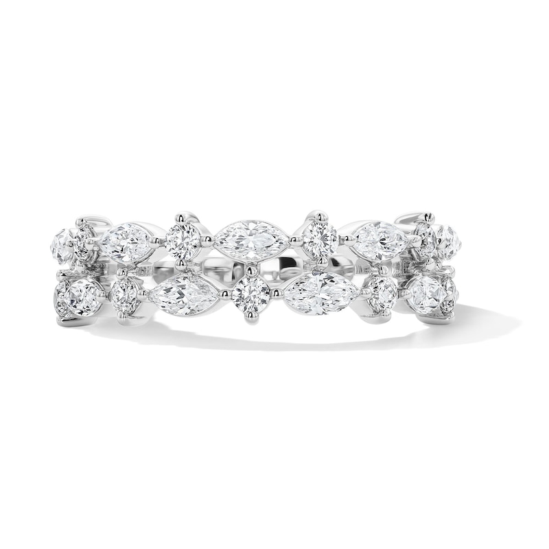 Main Image 1 of 3/4 CT. T.W. Certified Lab-Grown Diamond Multi-Shape Anniversary Band in 14K White Gold (F/VS2)