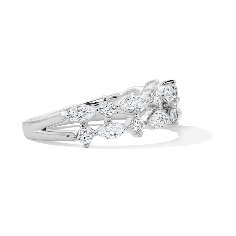 Main Image 2 of 3/4 CT. T.W. Certified Lab-Grown Diamond Multi-Shape Anniversary Band in 14K White Gold (F/VS2)