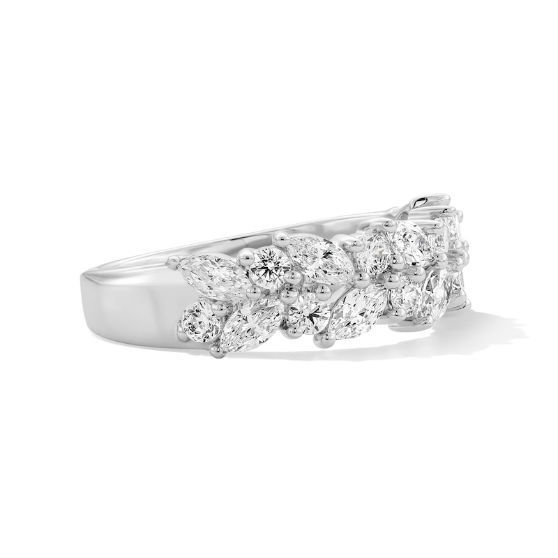 Main Image 2 of 1-1/4 CT. T.W. Certified Lab-Grown Diamond Tilted Multi-Shape Anniversary Band in 14K White Gold (F/VS2)