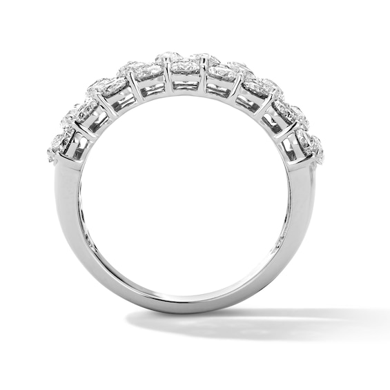 3 CT. T.w. Marquise-Cut Certified Lab-Grown Diamond Multi-Row Anniversary Band in 10K White Gold (F/Vs2)