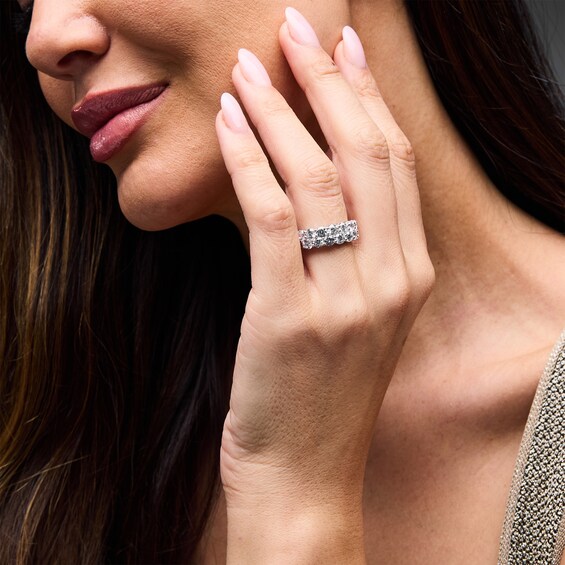 2-1/2 CT. T.w. Lab-Grown Diamond Two-Row Anniversary Band in 10K White Gold (F/Vs2)
