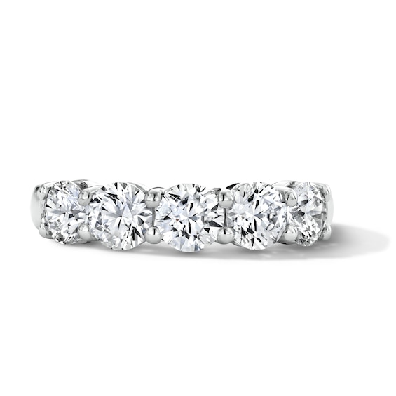 2 CT. T.w. Certified Lab-Grown Diamond Five-Stone Anniversary Band in 10K White Gold (F/Vs2)