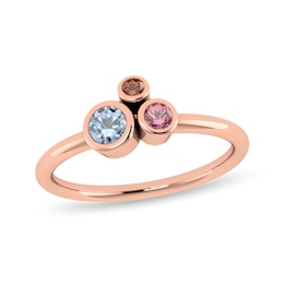 Bezel-Set Birthstone Ring (3 Stones)