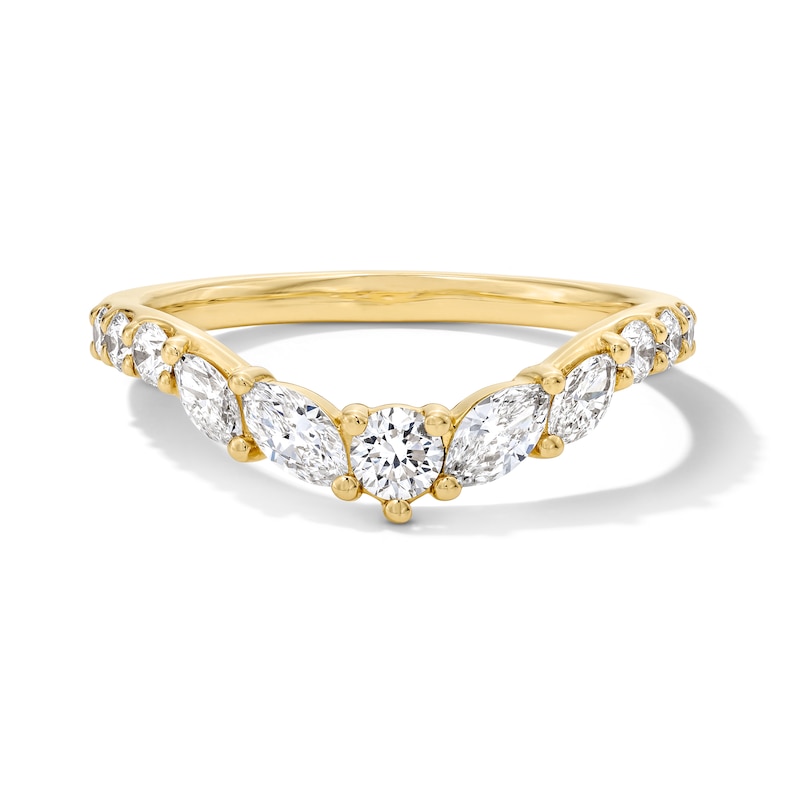 Main Image 1 of 5/8 CT. T.W. Certified Lab-Grown Diamond Multi-Shape Contour Band in 14K Gold (F/VS2)