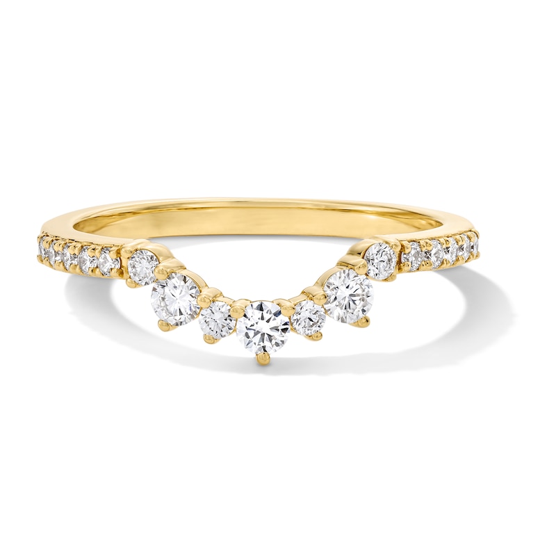 Main Image 1 of 1/3 CT. T.W. Marquise-Cut Certified Lab-Grown Diamond Solitaire Enhancer Ring in 14K Gold (F/VS2)