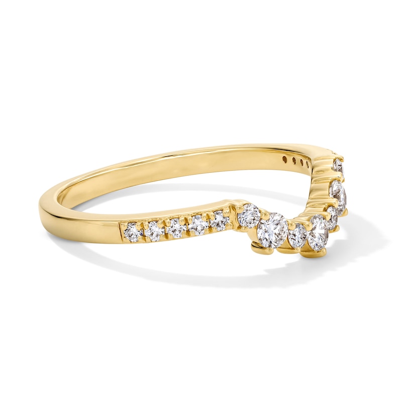 Main Image 4 of 1/3 CT. T.W. Marquise-Cut Lab-Grown Diamond Solitaire Enhancer Ring in 14K Gold (F/VS2)