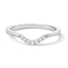 Thumbnail Image 1 of 1/15 CT. T.W. Certified Lab-Grown Diamond Contour Band in 14K White Gold (F/VS2)