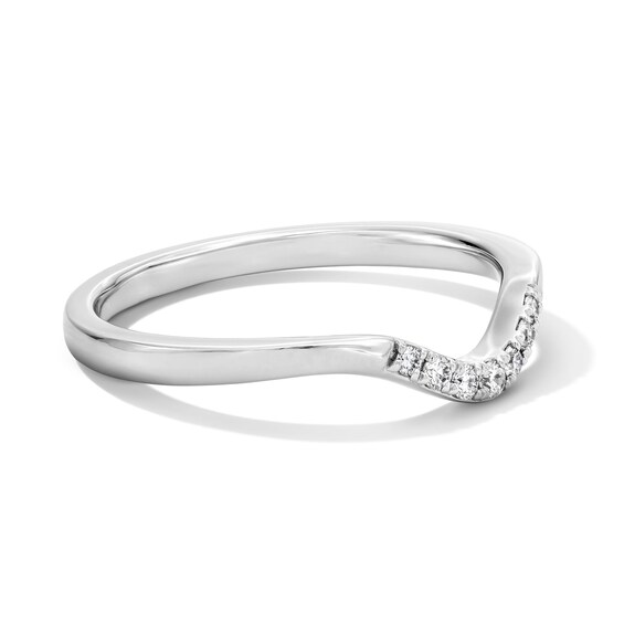 1/15 CT. T.w. Lab-Grown Diamond Contour Band in 14K White Gold (F/Vs2)