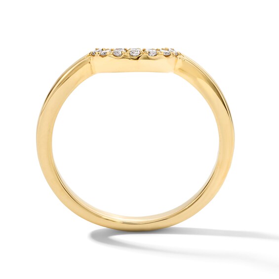 1/15 CT. T.w. Lab-Grown Diamond Solitaire Enhancer Ring in 14K Gold (F/Vs2)