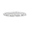 Thumbnail Image 1 of 1/3 CT. T.W. Baguette-Cut Certified Lab-Grown Diamond Contemporary Band in 14K White Gold (F/VS2)