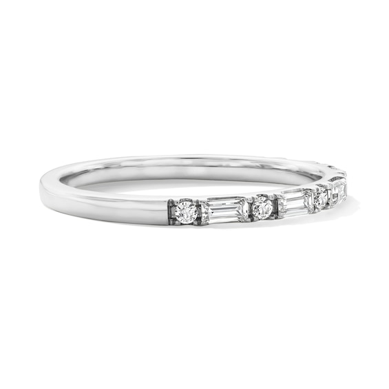 1/3 CT. T.w. Baguette-Cut Lab-Grown Diamond Contemporary Band in 14K White Gold (F/Vs2)