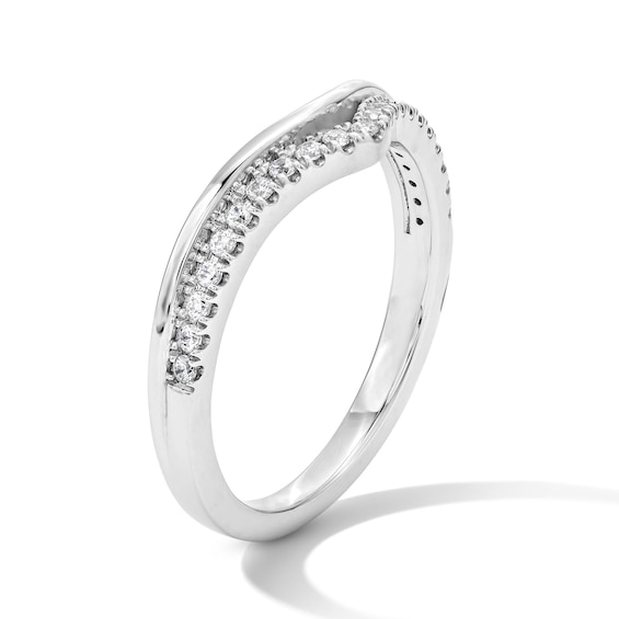 1/6 CT. T.w. Lab-Grown Diamond Contour Band in 14K White Gold (F/Vs2)