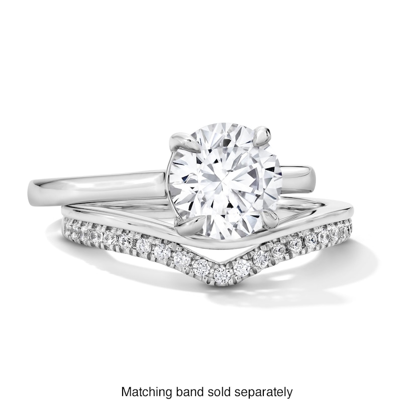 Main Image 7 of 1/6 CT. T.W. Lab-Grown Diamond Contour Band in 14K White Gold (F/VS2)