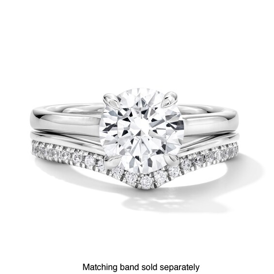 1/6 CT. T.w. Lab-Grown Diamond Contour Band in 14K White Gold (F/Vs2)
