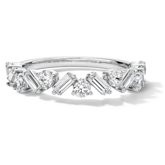 1 CT. T.w. Certified Lab-Grown Diamond Zig-Zag Band in 14K White Gold (F/Vs2)