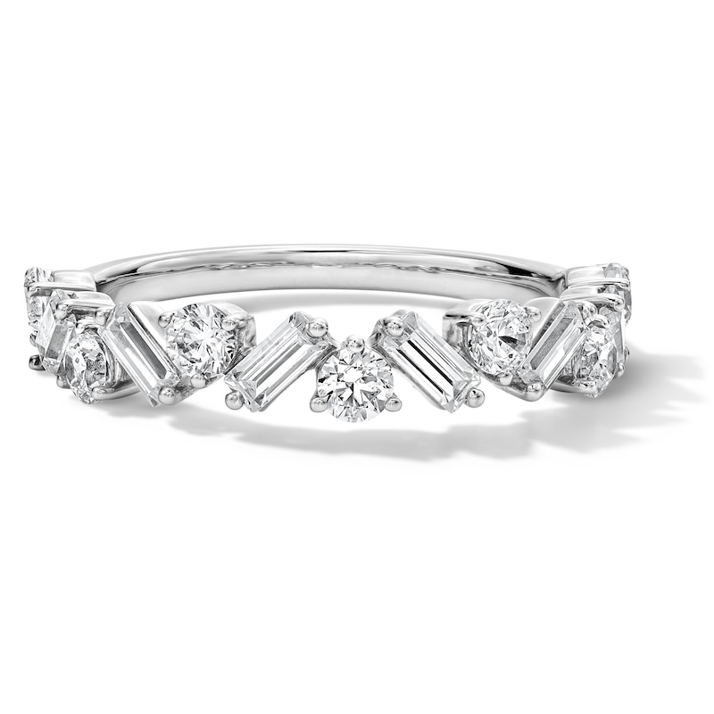 Main Image 1 of 1 CT. T.W. Lab-Grown Diamond Zig-Zag Band in 14K White Gold (F/VS2)