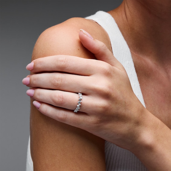 1 CT. T.w. Certified Lab-Grown Diamond Zig-Zag Band in 14K White Gold (F/Vs2)