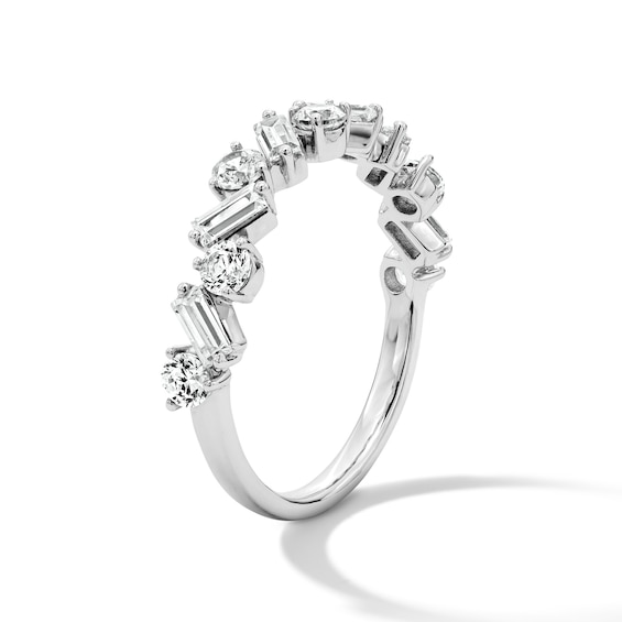 1 CT. T.w. Certified Lab-Grown Diamond Zig-Zag Band in 14K White Gold (F/Vs2)