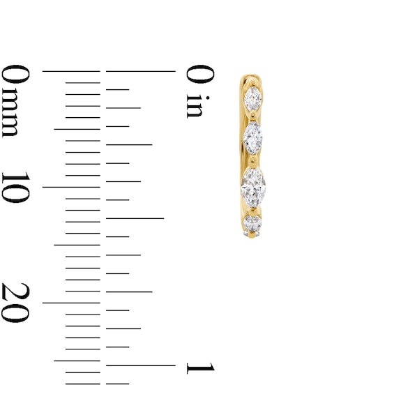 1/4 CT. T.w. Marquise-Cut Lab-Grown Marquise Diamond Hoop Earrings in 10K Gold (F/Vs2)