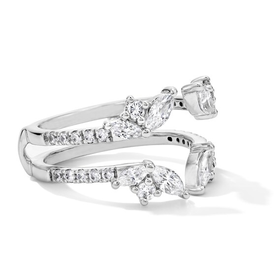 1-1/4 CT. T.w. Marquise-Cut Lab-Grown Diamond Solitaire Enhancer Ring in 14K White Gold (F/Vs2)