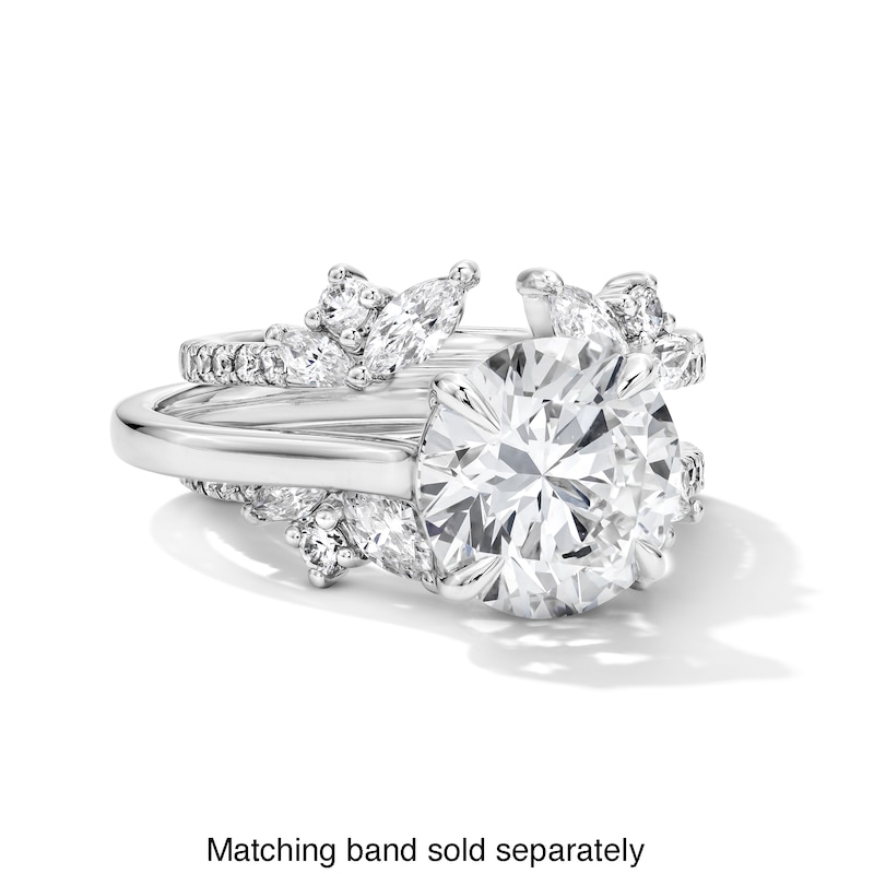 Main Image 6 of 1-1/4 CT. T.W. Marquise-Cut Lab-Grown Diamond Solitaire Enhancer Ring in 14K White Gold (F/VS2)